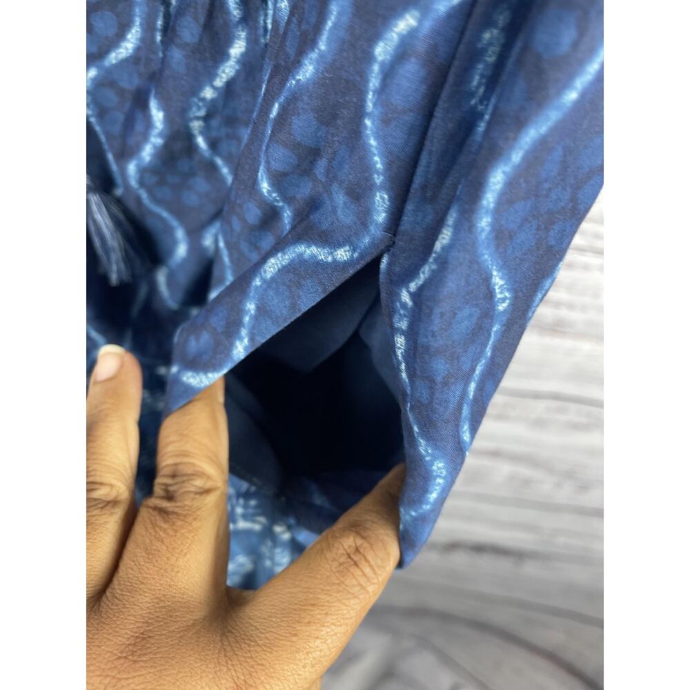 Faherty Sun Chaser Maxi Dress Women's Medium Blue Sunburst Mix Print Pockets - Picture 8 of 11